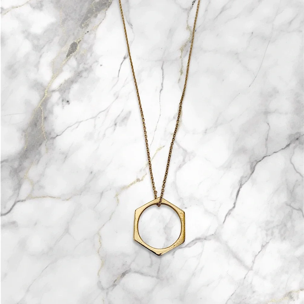 SKINNY GOLD HEX NECKLACE